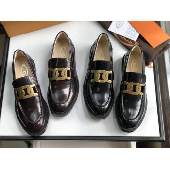 Tod's托德斯官网奢侈品网站女鞋新款LOAFERS IN LEATHER乐福鞋