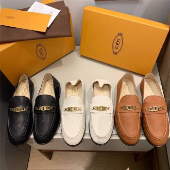 Tod's托德斯官网奢侈品代购女鞋新款女士牛皮乐福鞋休闲单鞋