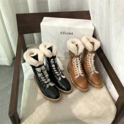 Celine/赛琳中国官网新款女靴短靴保暖羊毛马丁靴