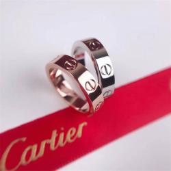 cartier卡地亚官方经典Love结婚对戒窄版无钻八钉戒指