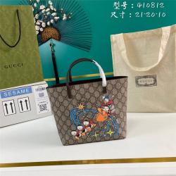 古驰包包报价Disney x Gucci唐老鸭印花GG儿童购物袋410812