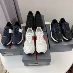 香港prada折扣店普拉达新款男鞋皮革和尼龙运动鞋4E3463