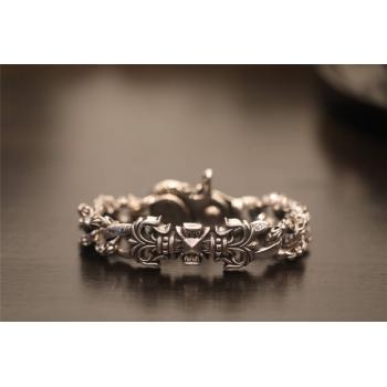 Chrome hearts CH克罗心正品代购勾扣花藤全花手链H049