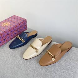 tory burch/托里伯奇TB官网新款女鞋女士链条半托鞋乐福鞋