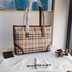 Burberry官网巴宝莉的包包中古款拉链托特购物袋手提包
