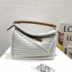 loewe西班牙官网罗意威女包小号Puzzle woven small bag编织包