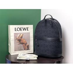 罗意威男包价格图片LOEWE Anagram 提花布和牛皮革圆形背包B664278