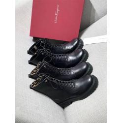FERRAGAMO/菲拉格慕代购正品女靴GANCINI 短靴马丁靴741339