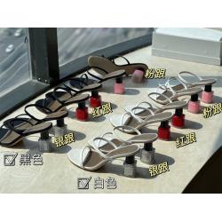 LOEWE罗意威中国官网山羊皮革指甲油鞋跟高跟鞋凉鞋L814465