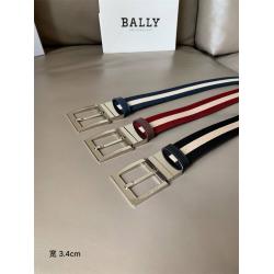 BALLY/巴利香港官网皮带男士新款拼色织物条纹商务休闲腰带