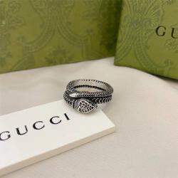 古驰577294 Gucci Garden 系列银灵蛇造型戒指