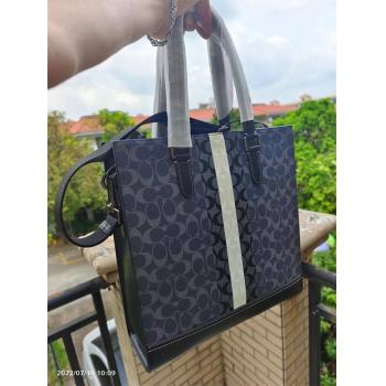 COACH蔻驰官网6707 GRAHAM STRUCTURED TOTE 托特包蓝色