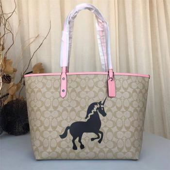 美国coach官网蔻驰F78256 REVERSIBLE CITY TOTE飞马独角兽购物袋