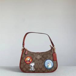 蔻驰正品代购CE848 COACH X PEANUTS TERI史努比联名腋下包