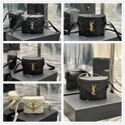 ysl包包官网价格表圣罗兰710080 JUNE绗缝羊皮革箱形包盒子包化妆包