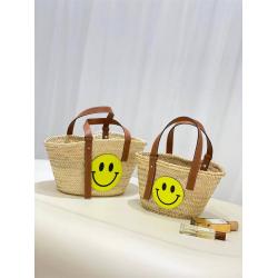 罗意威LOEWE正品代购Smiley Basket联名编织菜篮子笑脸包