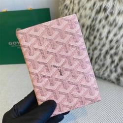 Goyard戈雅 GRENELLE 粉色护照夹