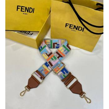 FENDI芬迪正品官网8AV134 STRAP YOU彩虹刺绣宽肩带907