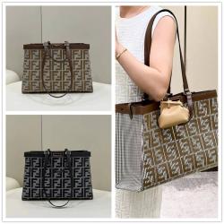 芬迪FENDI 8BH374 Peekaboo X-Tote千鸟格中号购物袋托特包80038