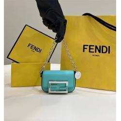 fendi x Tiffany 7AS045联名款蒂芙尼蓝色Nano Baguette迷你法棍包80128