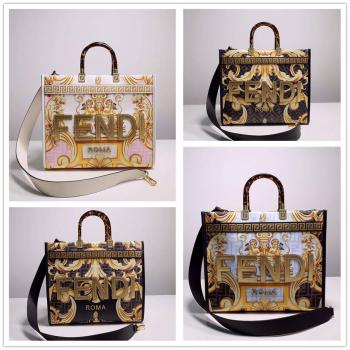 芬迪范思哲Fendi Versace 8BH386 Sunshine 联名款中号托特包8372