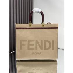 FENDI芬迪8BH386 Sunshine中号帆布购物袋托特包8028