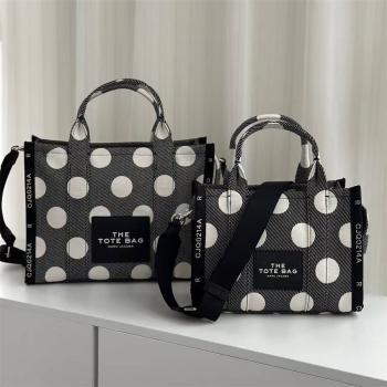 Marc Jacobs MJ女包官网 波点帆布托特包