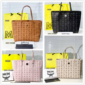 MCM TONI VISETOS中号顶部拉链购物袋MWPAATN03