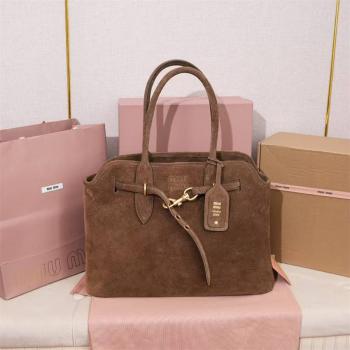 MIUMIU缪缪5BG291 Aventure 麂皮手袋中古托特包