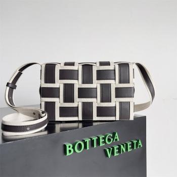 bottega veneta BV葆蝶家中文官网755217 Cassette 帆布拼皮方块包斜挎包