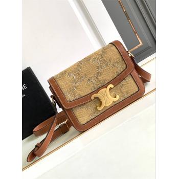 Celine思琳188882编织刺绣提花TEEN TRIOMPHE手袋188423