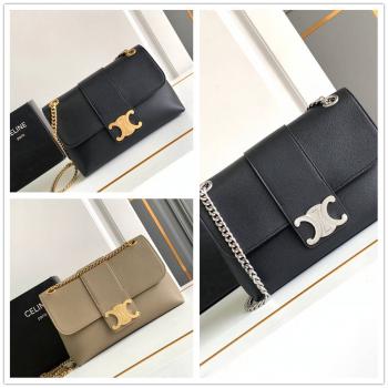 Celine思琳中文官网115853 VICTOIRE中号柔软牛皮革链条包