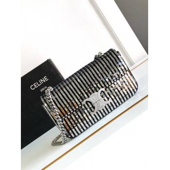Celine思琳中文官网115203 CLAUDE珠片亮片链条包腋下包197993