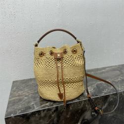 Celine思琳正品官网117862 PANIER CLARA 编织水桶包116882