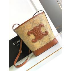 Celine思琳113782 CUIR TRIOMPHE小号编织提花水桶包198243