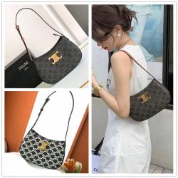 Celine思琳中国官网115702 TILLY中号标志印花手袋腋下包115703