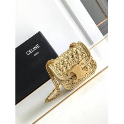 Celine思琳10K392 TRIOMPHE 拉菲草编织迷你链条包口红包耳机包10513