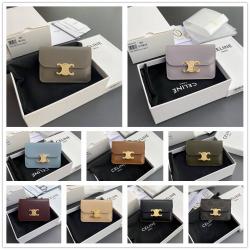 Celine思琳官网10I582/10I583 TRIOMPHE翻盖卡包