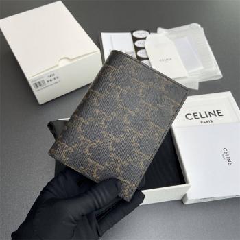 Celine思琳官网正品10K3432 TRIOMPHE标志印花卡包护照夹