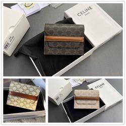 Celine思琳官网正品10E242标志印花名片包卡包