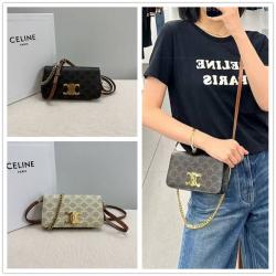 Celine思琳10L972 MULTIPOCHETTE标志印花迷你斜挎包