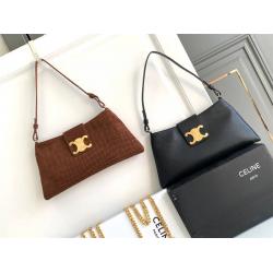 Celine思琳官网113673 TRIOMPHE SOFT 牛皮革手袋链条包