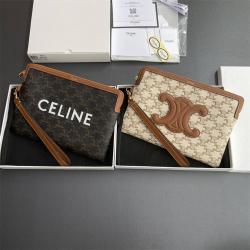 Celine思琳中国官网10J502小号TRIOMPHE印花饰带手拿包