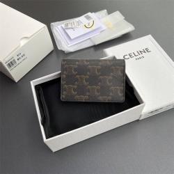 Celine思琳男包官网10J812标志印花名片包卡包