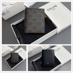 Celine思琳10M102/10M103 TRIOMPHE坠饰标志印花短款钱包