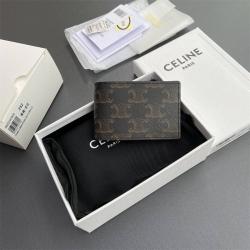 Celine思琳中文官网10M252 TRIOMPHE标志印花橫款卡包