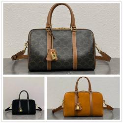 Celine思琳官网正品119572大号标志印花波士顿包190372