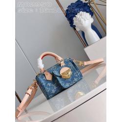 lv手袋女士M82950 Nano Speedy 牛仔布枕头包