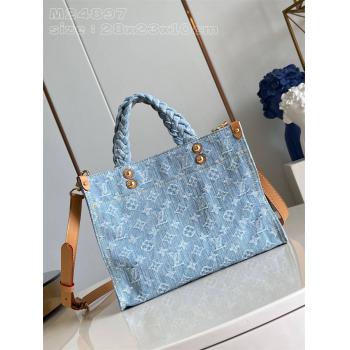 lv包包价格和图片M24897牛仔布LET GO 小号手袋托特包
