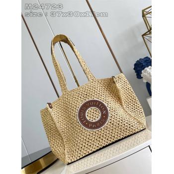lv包包图片M24723 ONTHEGO 中号编织托特包